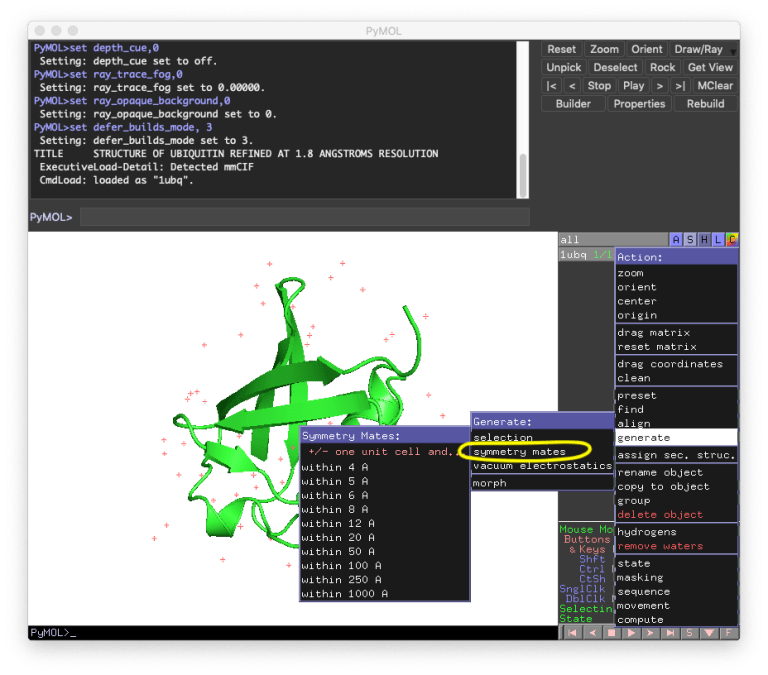 [PyMOL] Generate Symmetry mates – KPWu's group research site